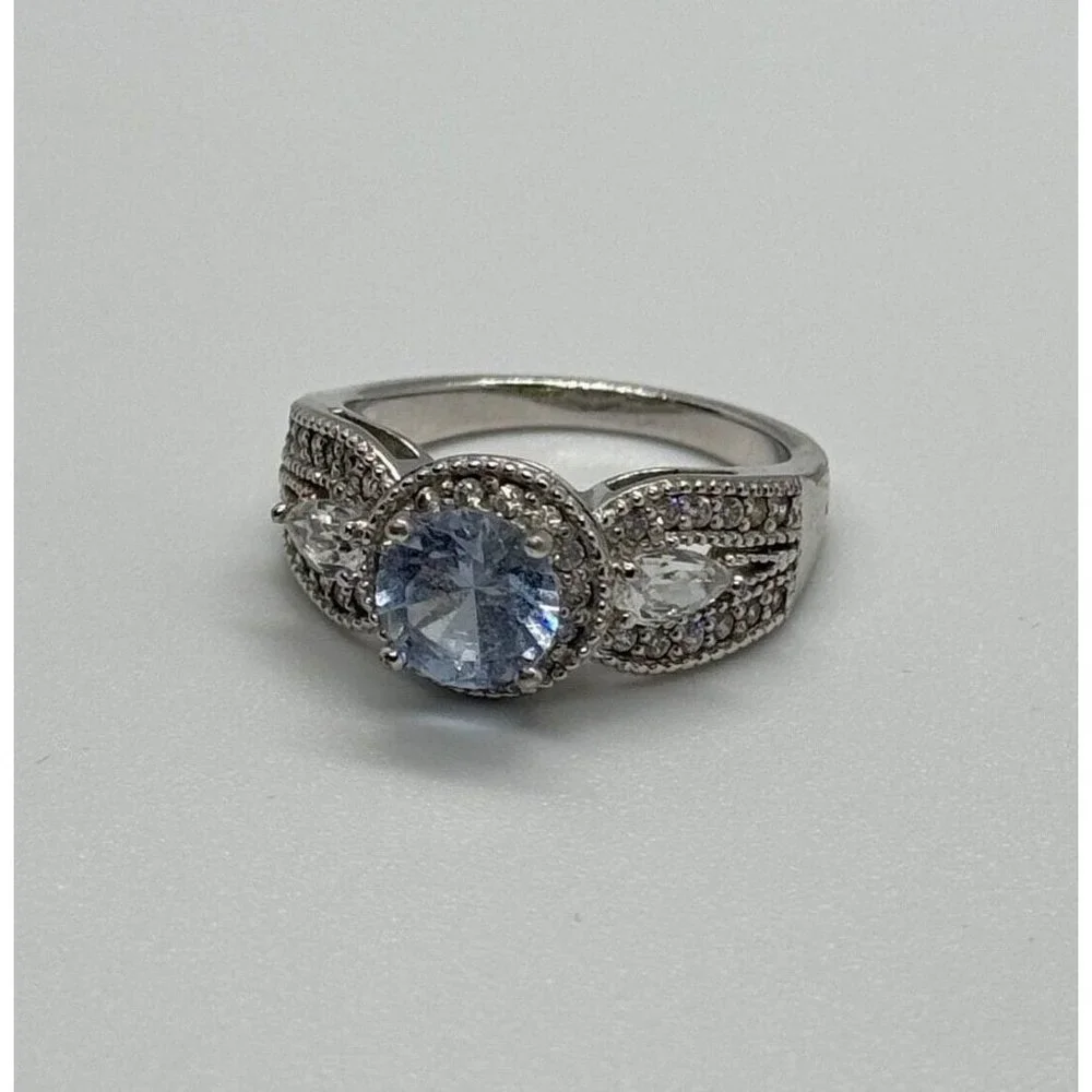 925 STERLING SILVER CZ RING SIZE 6.5